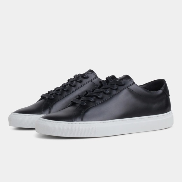 Garment Project Rare Find GP0001 Italian Black Leather Slip On Sneakers